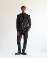 Camo-block  Hand-embroidered Double-breasted Jacket