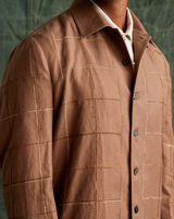 Embroidered Checks Workwear Jacket