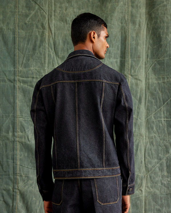 Contrast Multi-Thread Trucker Jacket