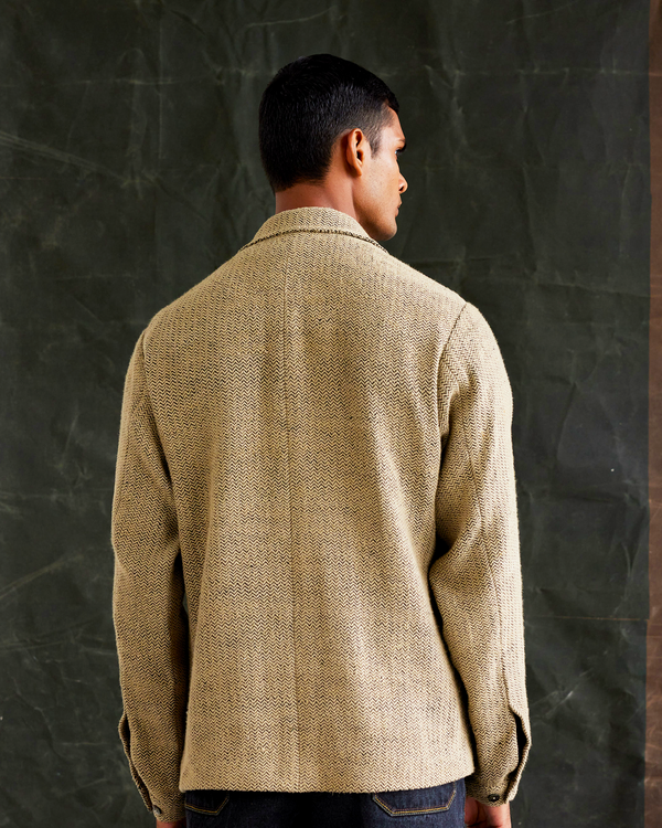 Herringbone Handloom Workwear Jacket