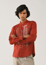 Dots Dash Hand embroidered Shirt