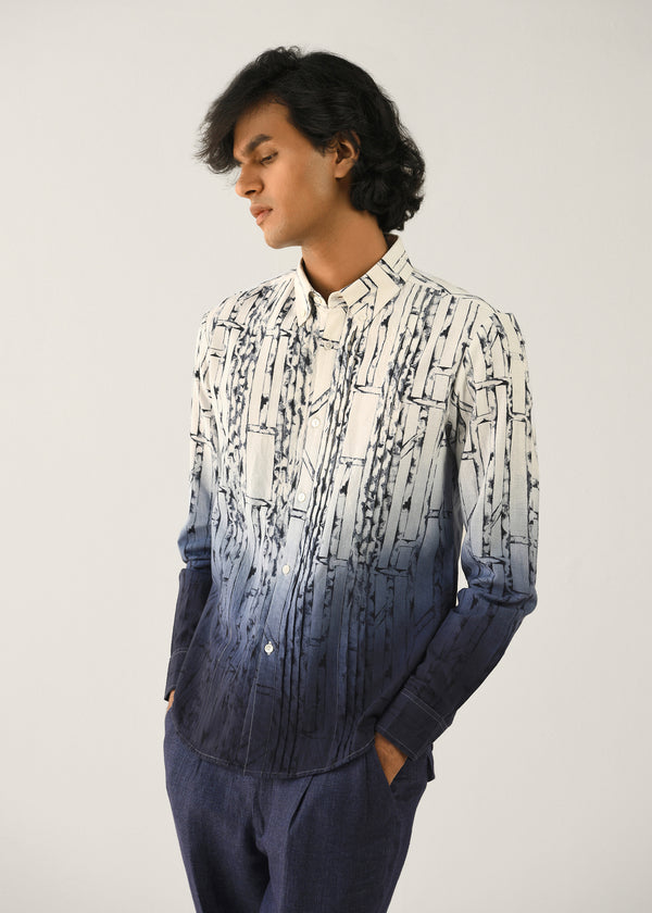 Fuselage Print Ombre Shirt