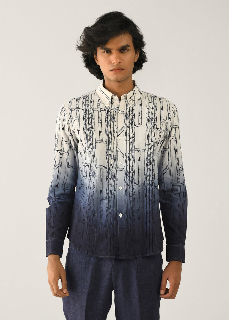 Fuselage Print Ombre Shirt