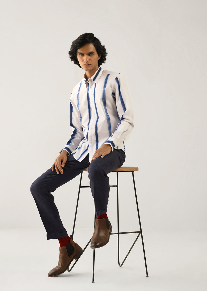 Tie Dye Stripes Shirt