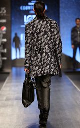 Star Houndstooth Trench