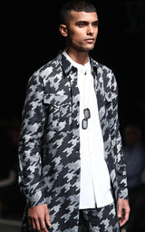Star Houndstooth Kurta Set