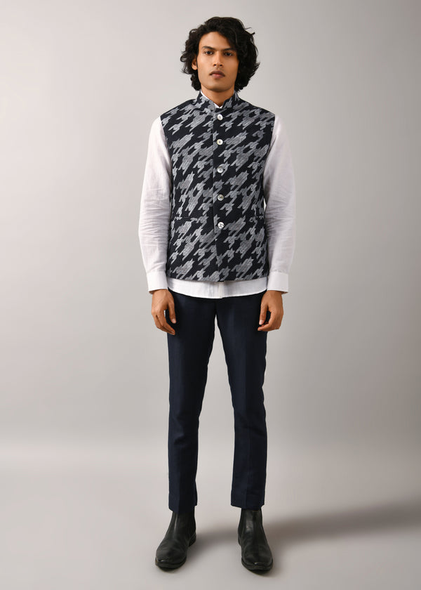 Houndstooth Printed Bundi