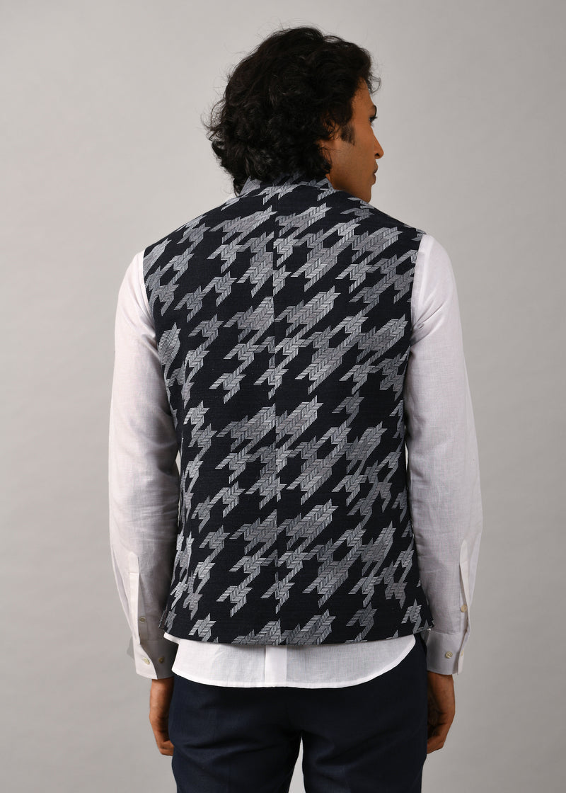 Houndstooth Printed Bundi