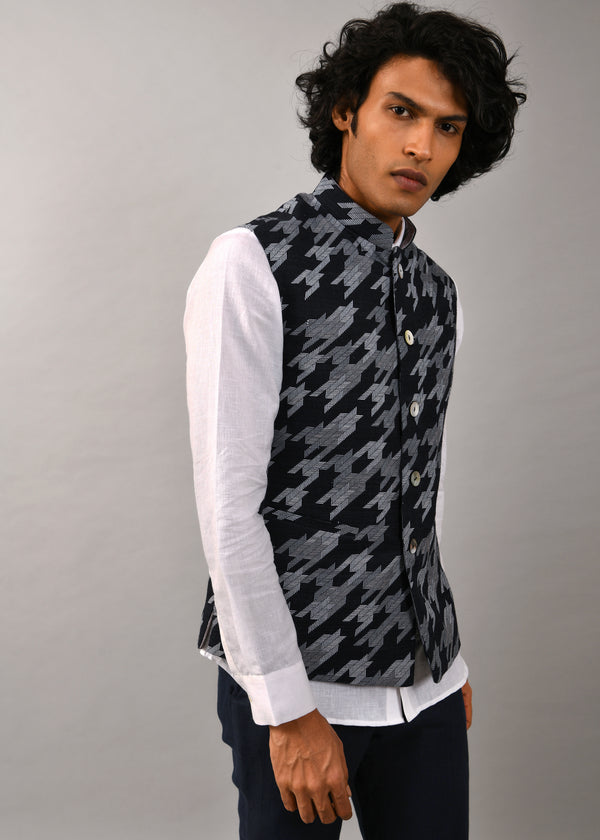 Houndstooth Printed Bundi