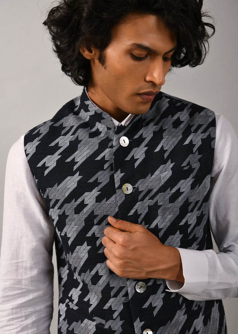 Houndstooth Printed Bundi