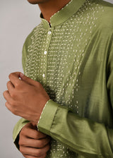 Morse Code Yoke Kurta Set