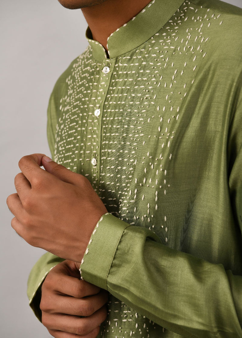 Morse Code Yoke Kurta Set