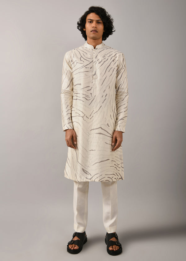 Ivory Terrain Maize Kurta