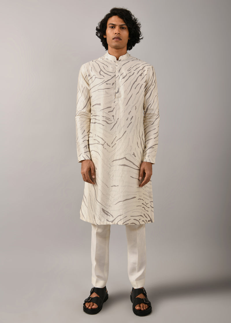 Ivory Terrain Maize Kurta