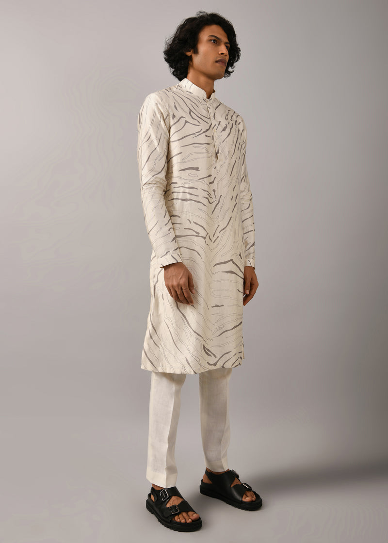 Ivory Terrain Maize Kurta