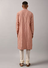 Diamond Pattern Embroidered Kurta Set