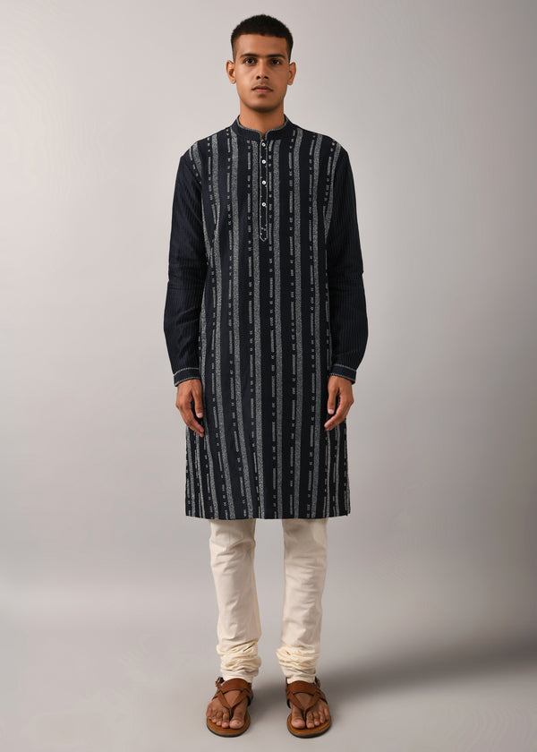 Contrail Hand Embroidered Kurta Set