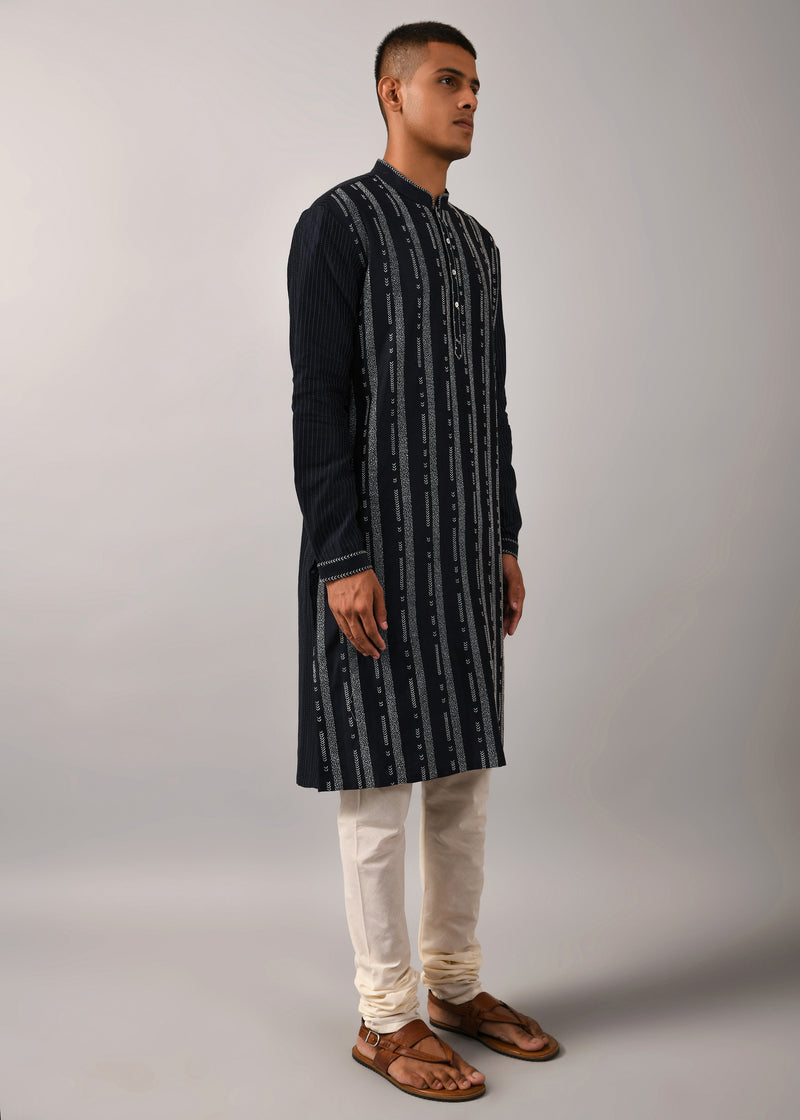 Contrail Hand Embroidered Kurta Set