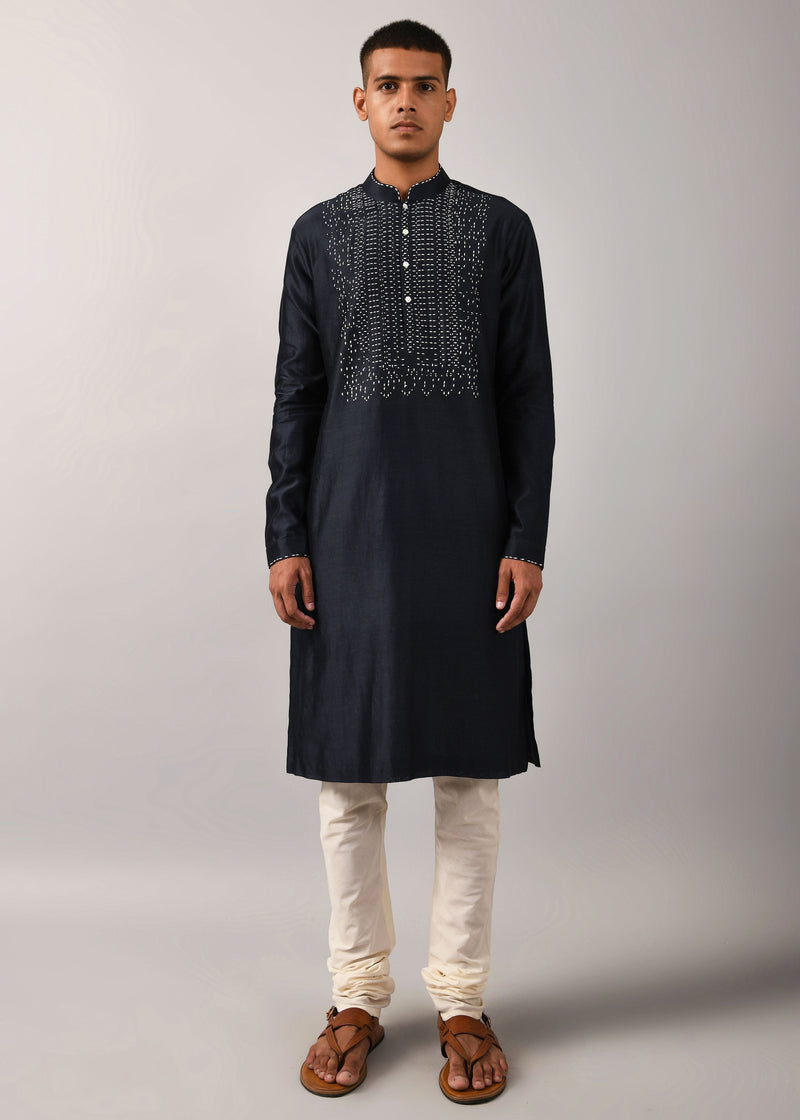 Navy Morse Code Yoke Kurta Set