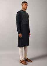 Navy Morse Code Yoke Kurta Set