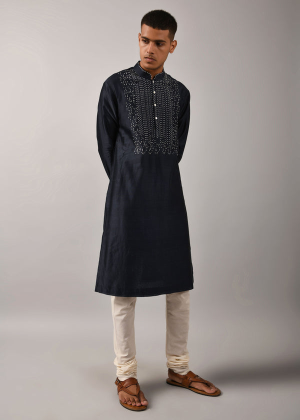 Navy Morse Code Yoke Kurta Set