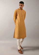 Chevron Hand Embroidered Kurta Set