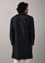 Night Sky Front Open Embroidered Kurta