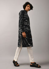 Black Terrain Maize Kurta