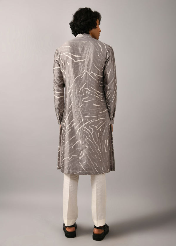 Grey Terrain Maize Kurta