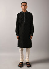 Diamond Quilt Pattern Kurta Set