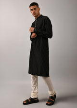 Diamond Quilt Pattern Kurta Set