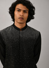 Night Sky Front Open Embroidered Kurta