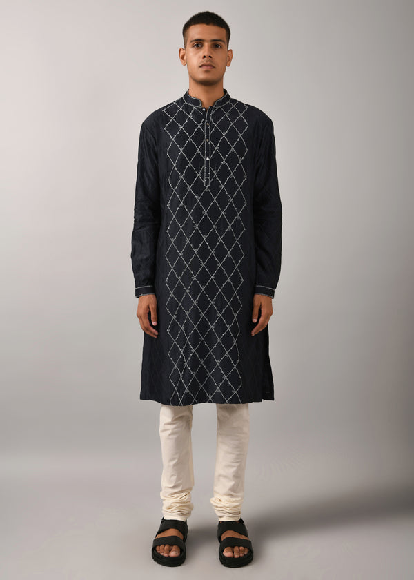 Diamond Embroidered Kurta Set