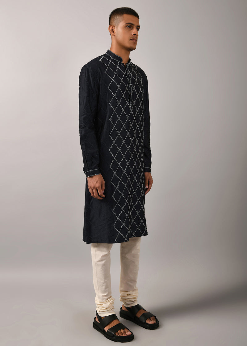 Diamond Embroidered Kurta Set