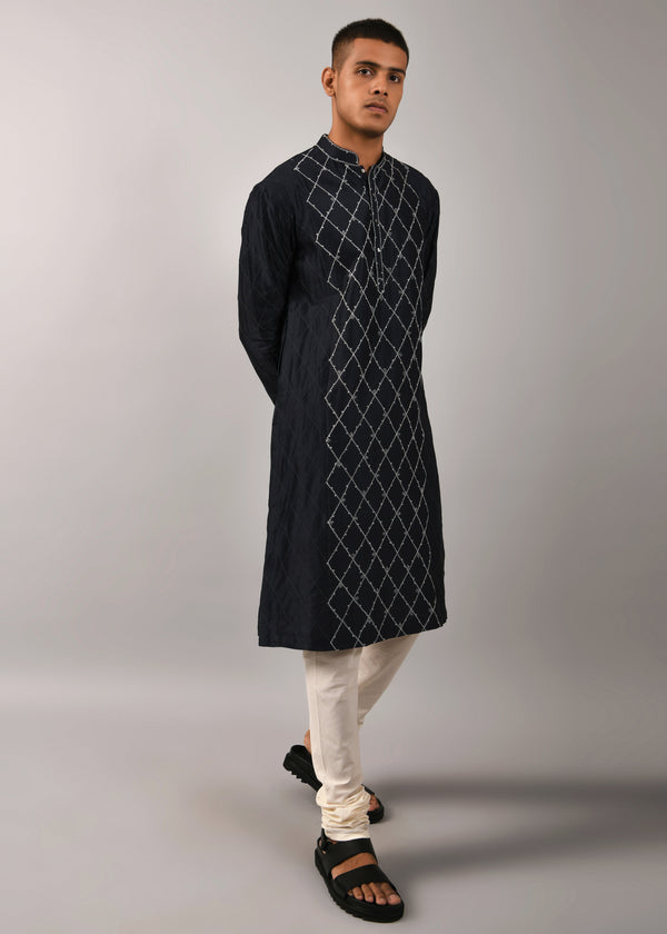 Diamond Embroidered Kurta Set