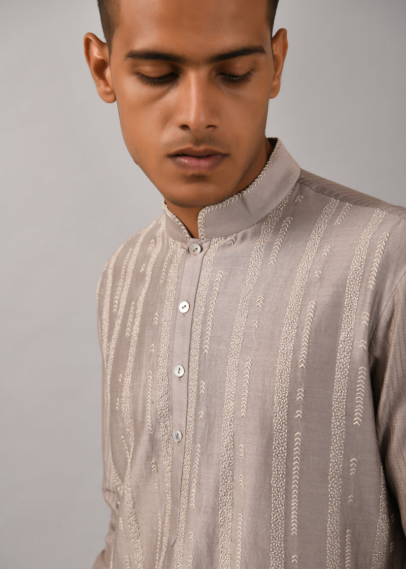 Contrail Hand Embroidered Kurta Set