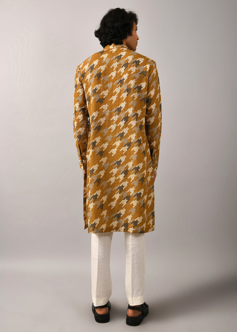 Houndstooth Printed Kurta