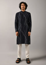 Constellation Silk Printed Kurta