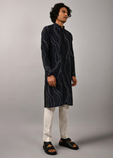 Constellation Silk Printed Kurta
