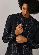 Constellation Silk Printed Kurta
