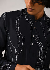 Constellation Silk Printed Kurta