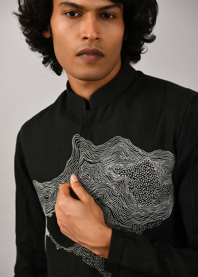 Cloud Embroidered Bundi