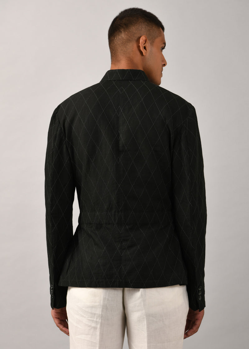 Diamond Drawstring Shacket