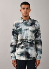 Camouflaged Clouds Print Shirt