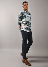 Camouflaged Clouds Print Shirt