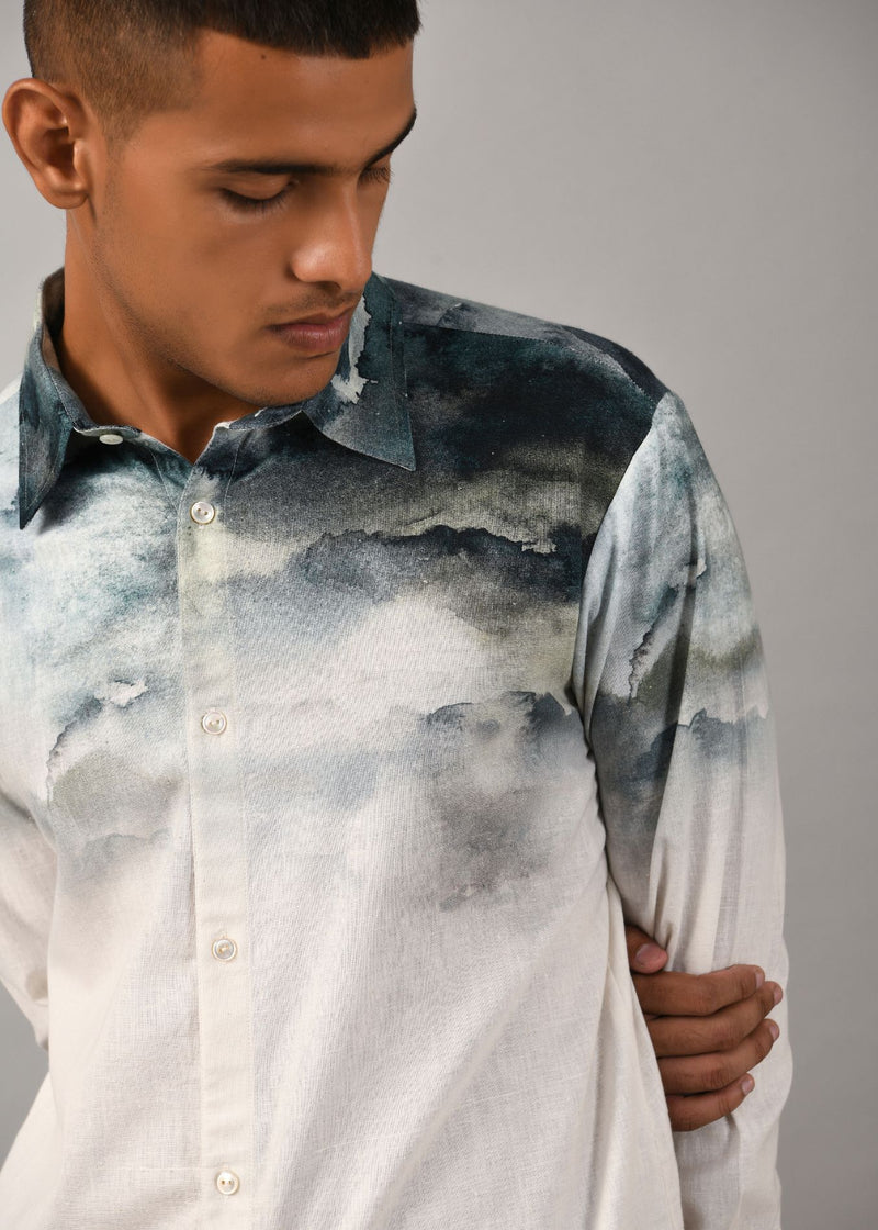 Camouflaged Clouds Placement Shirt