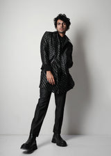 Printed Silk Short Kurta