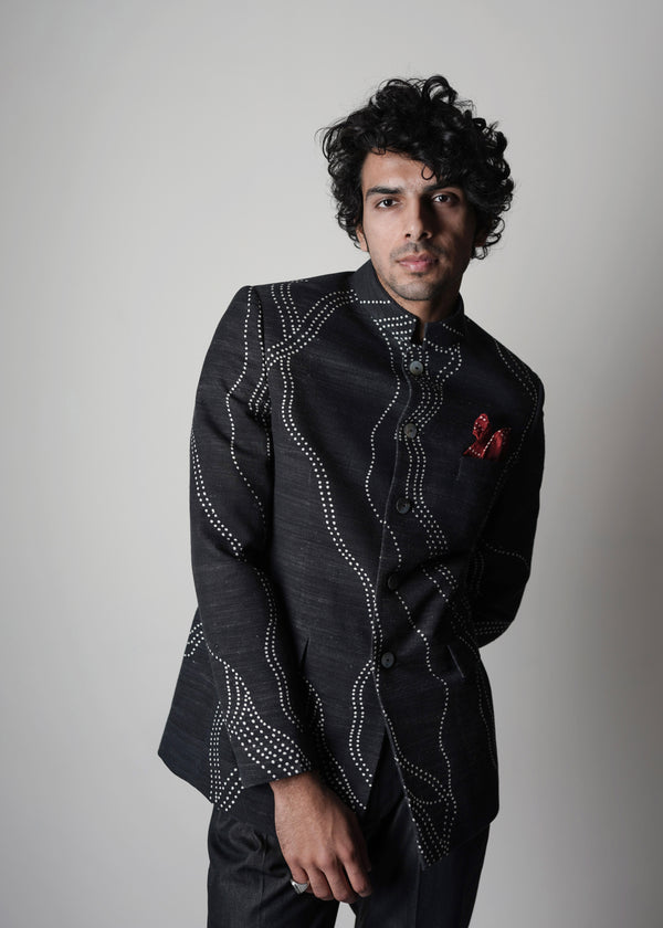 Constellation Handloom Bandhgala Jacket