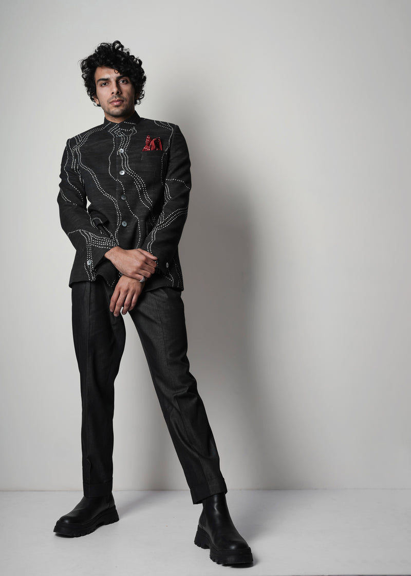 Constellation Handloom Bandhgala Jacket