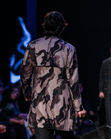 Molten Camo Print Trenchcoat